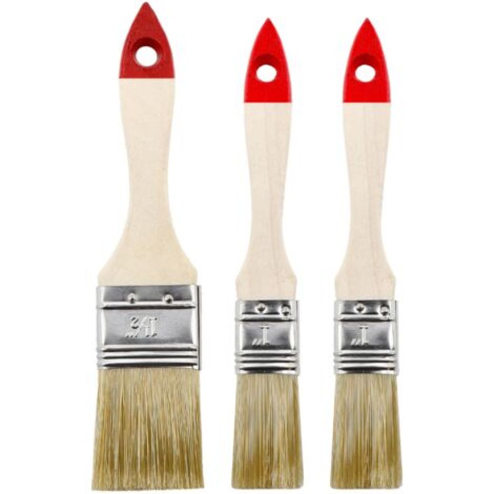 Lot de 5 pinceaux plats N° 15-20-30-40-50 | PMP Décor