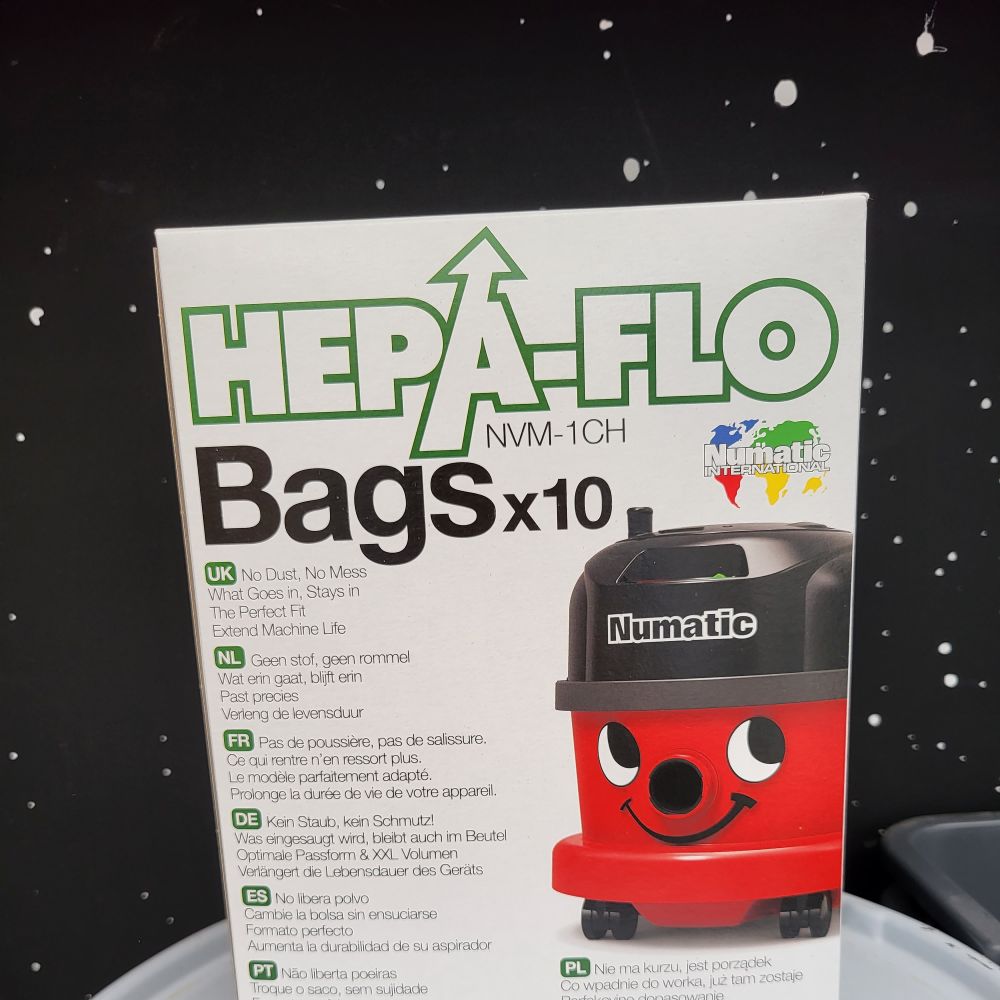 Sac aspirateur original NUMATIC 9L 1C HEPAFLO-604015 - Lot x 10 | PMP 