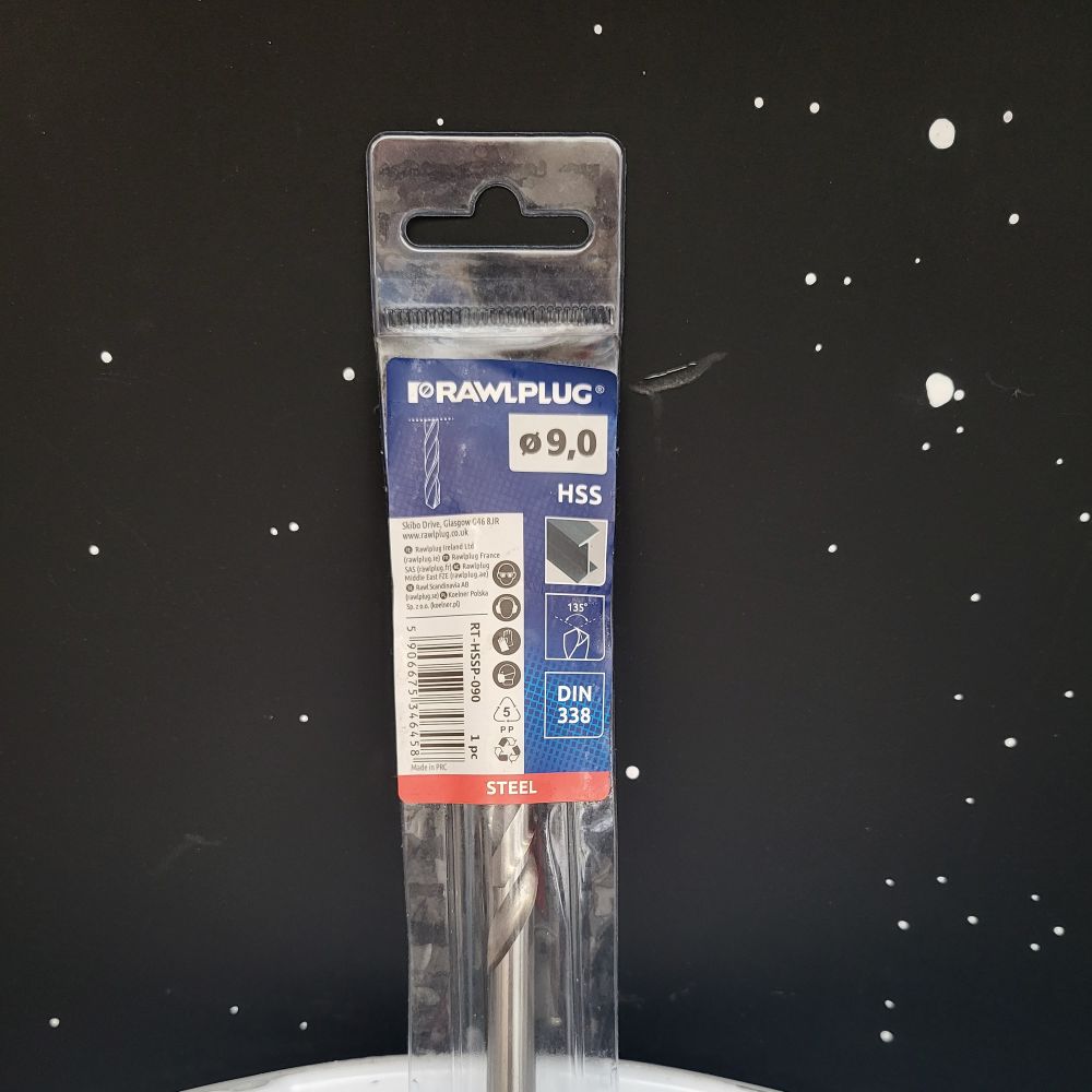 Forêt HSS rectifié diamètre 9 mm et longueur 125 mm | PMP Décor