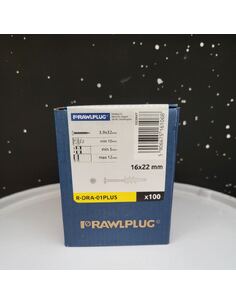 Cheville autoforeuse nylon avec vis - 16 x 22 mm - Qté : 100 | PMP Déc
