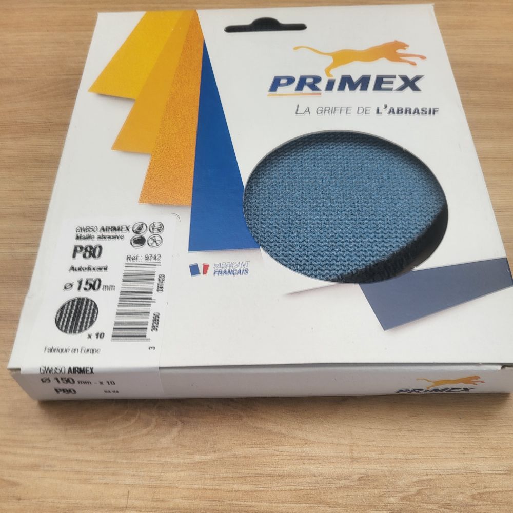 Disque GW850 AIRMEX maille abrasive 150 mm P80 lot de 10 | PMP Décor
