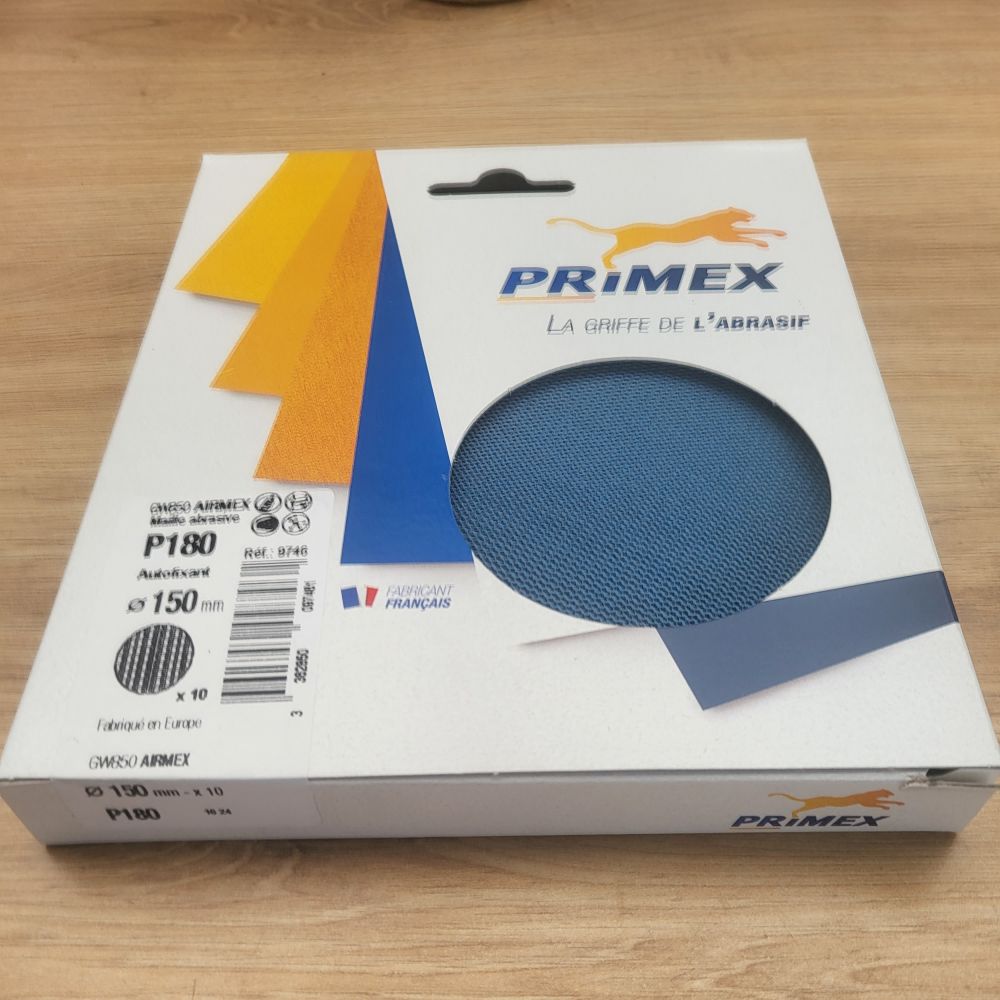 Disque GW850 AIRMEX maille abrasive autofixant 150 mm P180 lot de 10 |