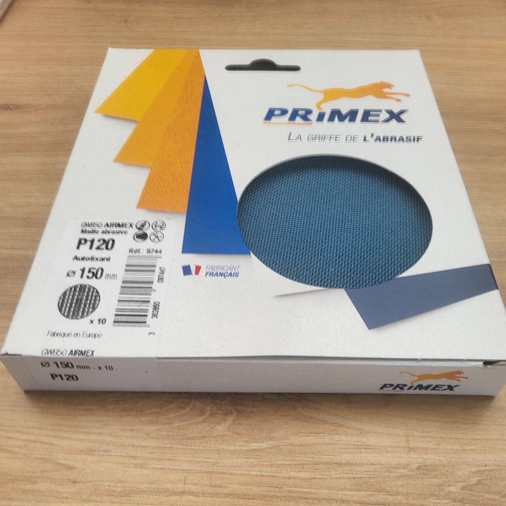 Disque GW850 AIRMEX maille abrasive autofixant 150 mm P120 lot de 10 |