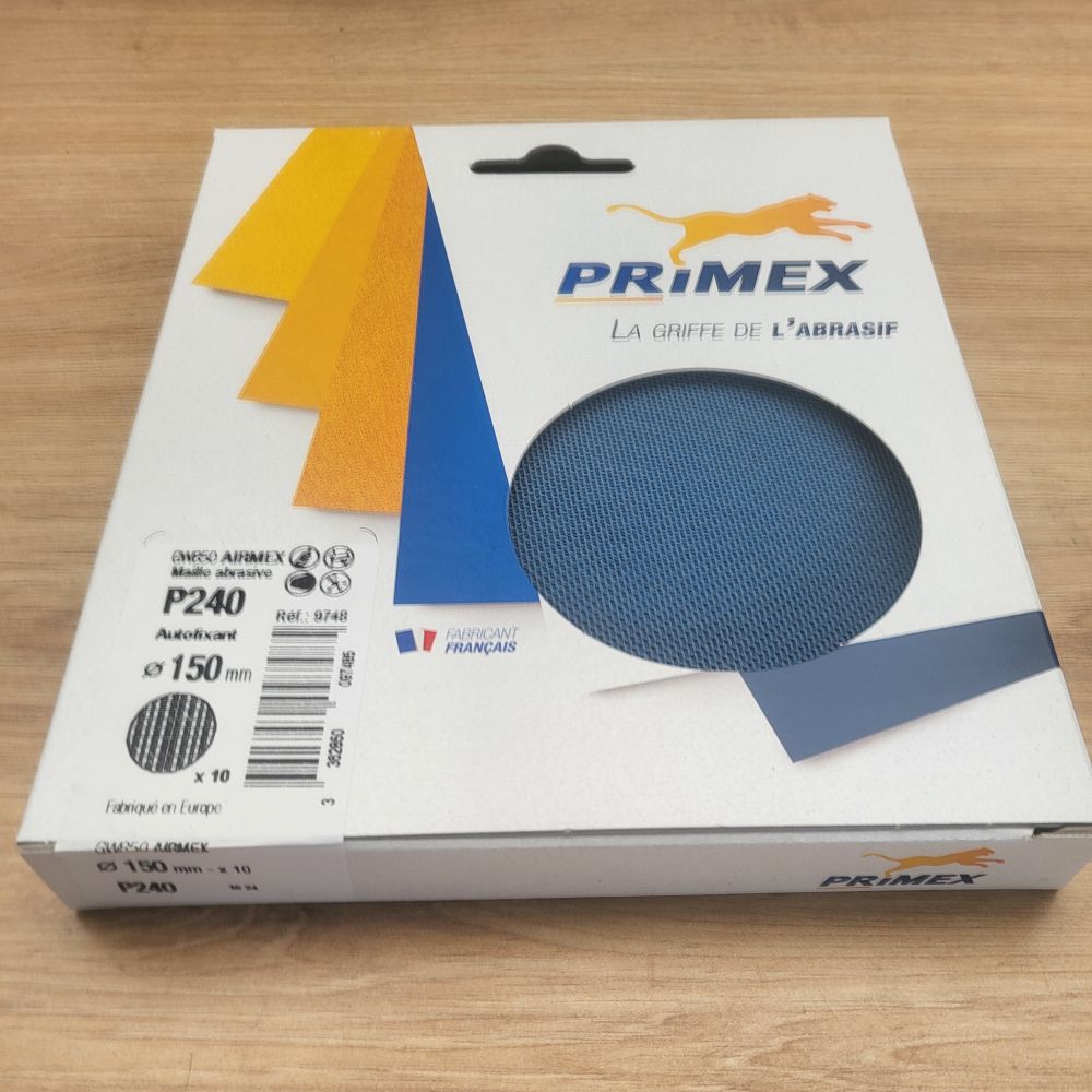 Disque GW850 AIRMEX maille abrasive 150 mm autofixant P240 lot de 10 |