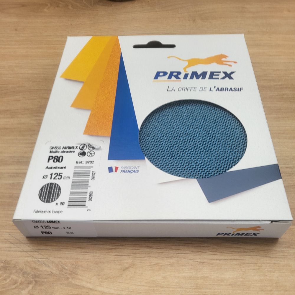 Disque GW850 AIRMEX maille abrasive 125 mm P80 lot de 10 | PMP Décor