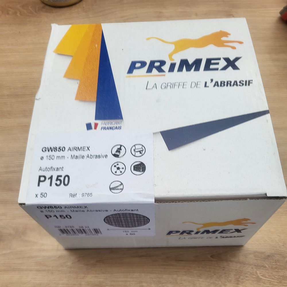 Disque GW850 AIRMEX maille abrasive autofixant 150 mm P150 lot de 50 |