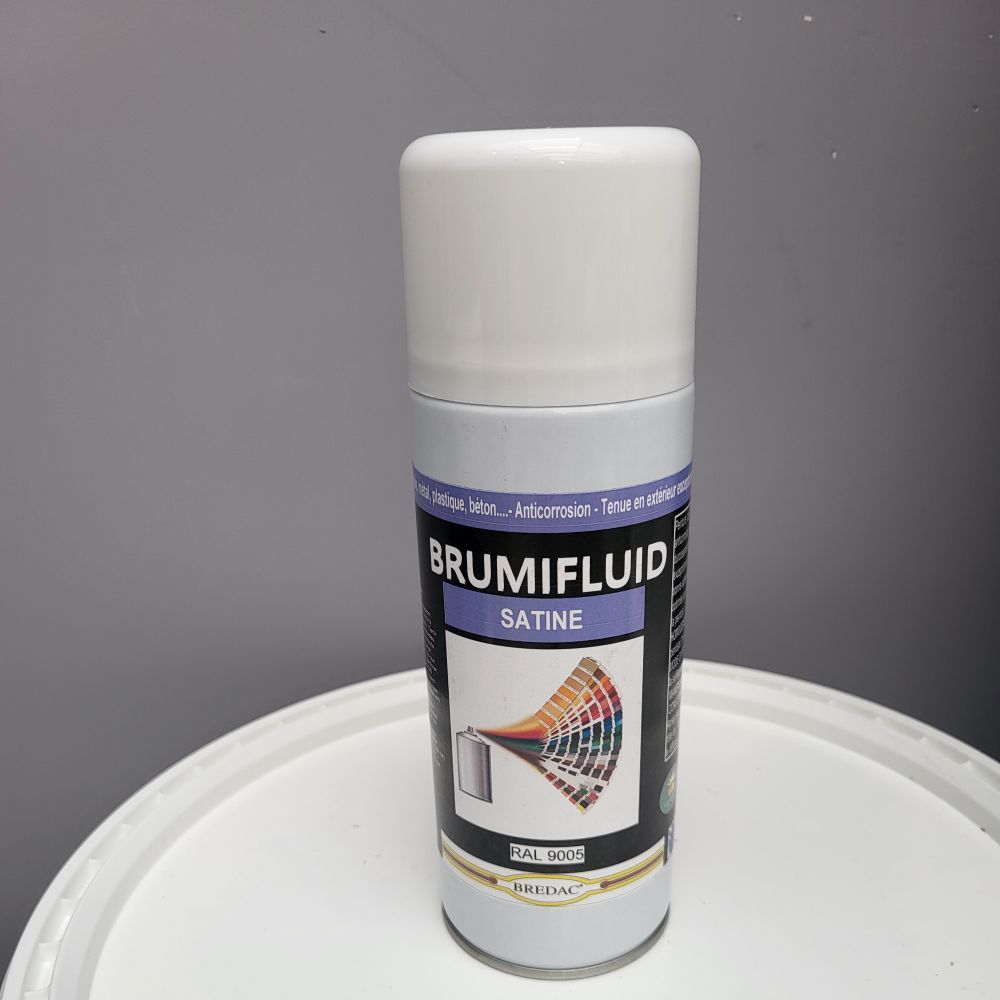 BRUMIFLUID - aspect Satiné- RAL 9005 - 400ml BREDAC | PMP Décor