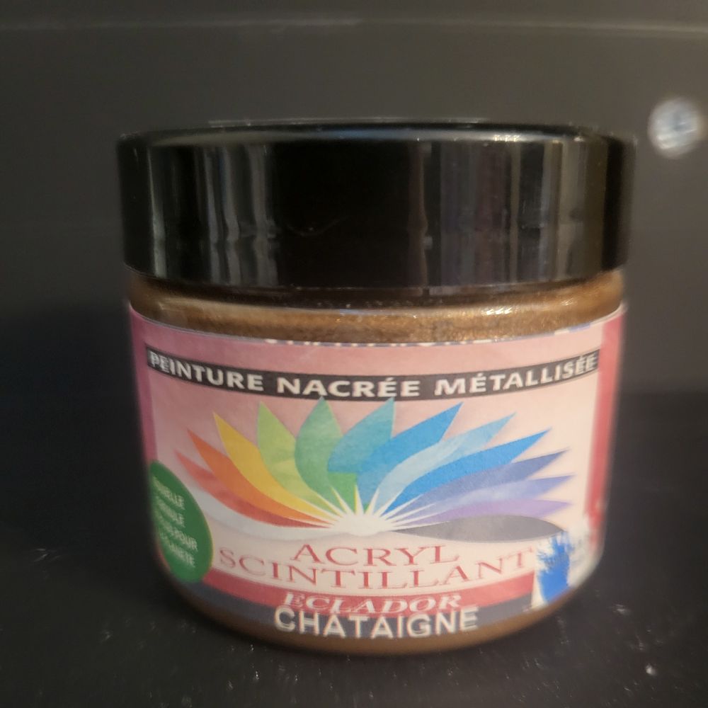 ACRYL SCINTILLANT - CHATAIGNE - 50ml - ECLADOR | PMP Décor