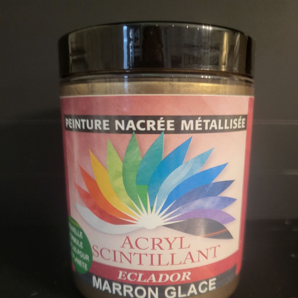 ACRYL SCINTILLANT - MARRON GLACE - 250ml - ECLADOR | PMP Décor