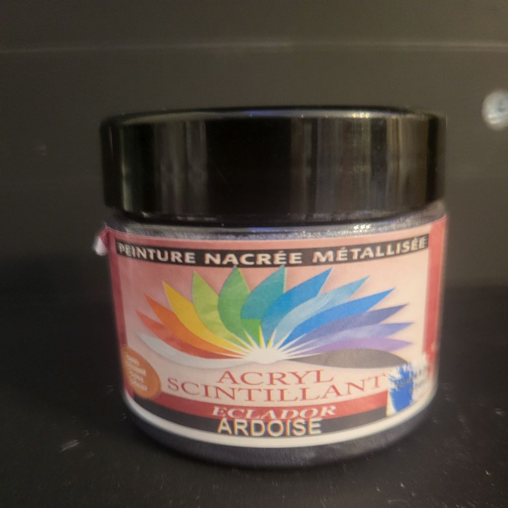 ACRYL SCINTILLANT - ARDOISE - 50ml - ECLADOR | PMP Décor