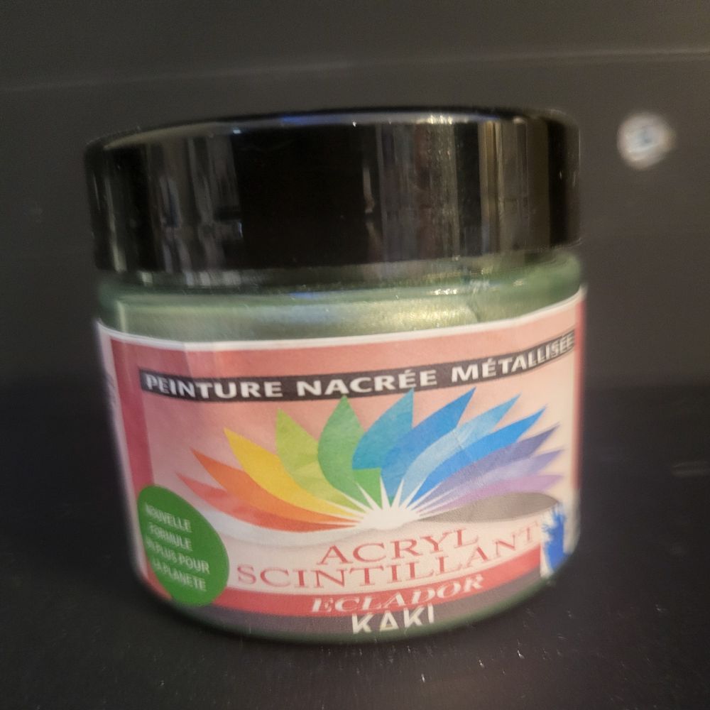 ACRYL SCINTILLANT - KAKI - 50ML - ECLADOR | PMP Décor