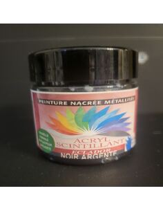 ACRYL SCINTILLANT - NOIR ARGENTE - 50ml - ECLADOR | PMP Décor