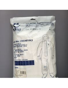 Combinaison microporeuse de protection avec capuche taille L - K-PROTE