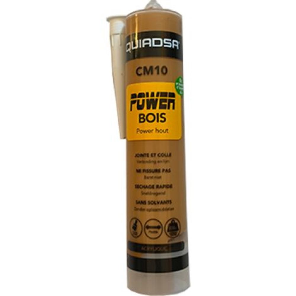 Mastic acrylique élastique et adhésif pour bois - POWER CHENE - CM10 |