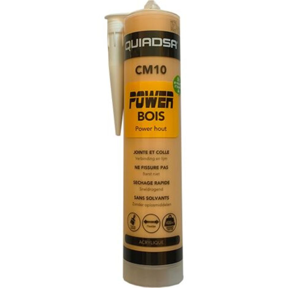 Mastic acrylique élastique et adhésif pour bois - POWER PIN - CM10 | P