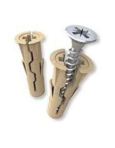 Timber UNO multipurpose plug - 6 mm - avec vis 4.0x35mm - sachet bio 3