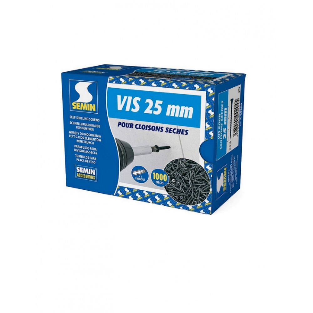 Vis pour cloisons sèches - 25 mm - 1 000 pièces | PMP Décor