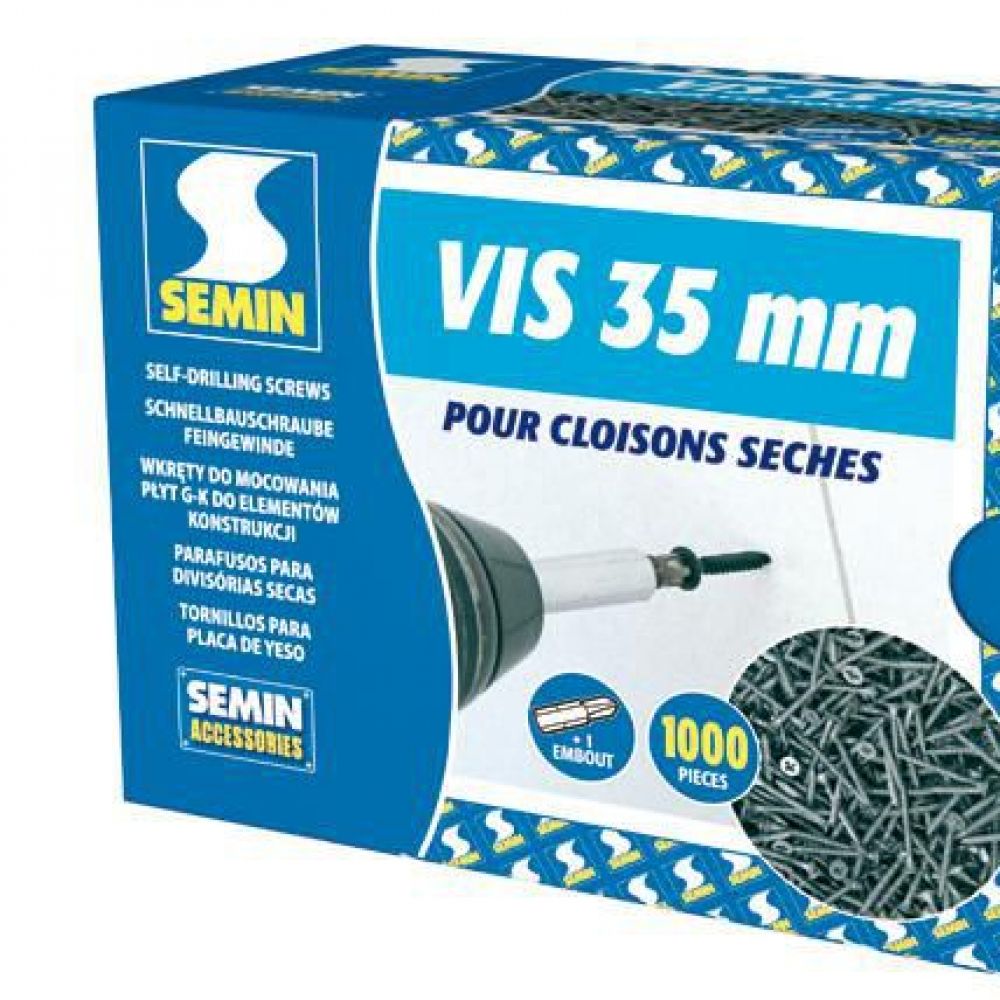 Vis pour cloisons sèches - 35 mm - 1 000 pièces | PMP Décor