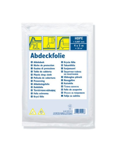 Fine bâche de protection HDPE 87my 20 m² (4 x 5 m) - ROTA | PMP Décor