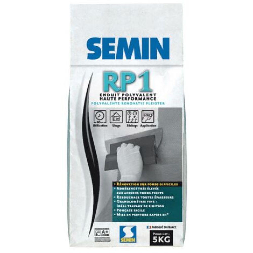 Enduit polyvalent haute performance intérieur RP1 - sac de 5kg | PMP D