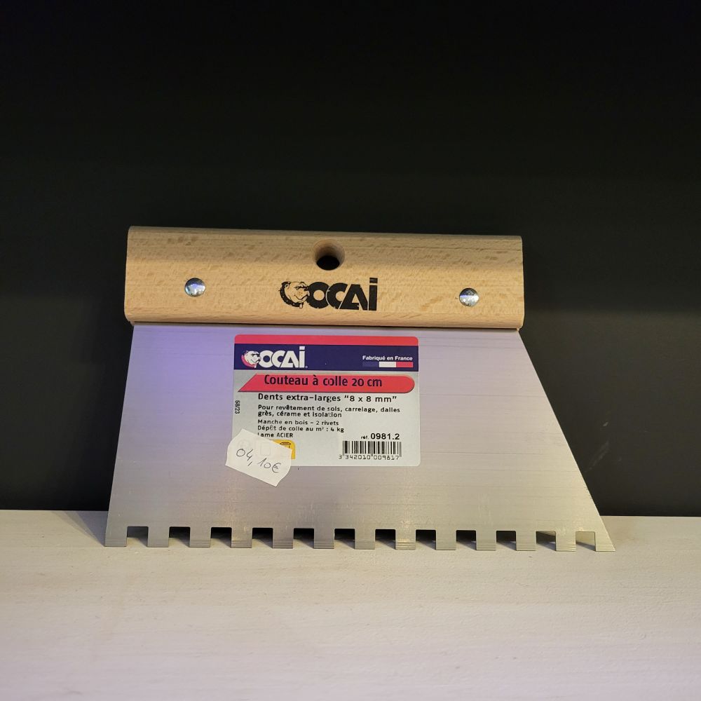 Couteau à colle dents XL 20 cm - 8 x 8 mm | PMP Décor