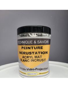 PEINTURE INCRUSTATION ACRYL MAT BLANC 0,75L | PMP Décor
