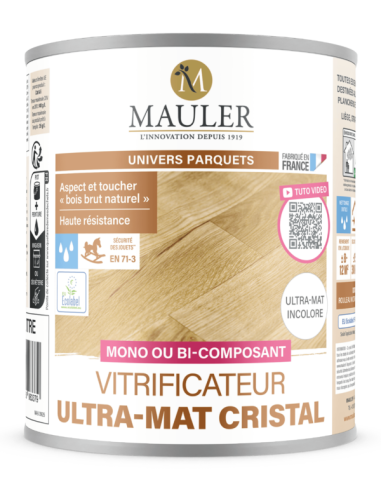 Vitrificateur ULTRA-MAT CRISTAL - parquet resistant - sans odeur - 1 l