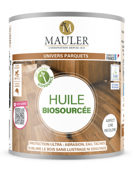 HUILE BIOSOURCEE MAULER aspect cire incolore 1L | PMP Décor