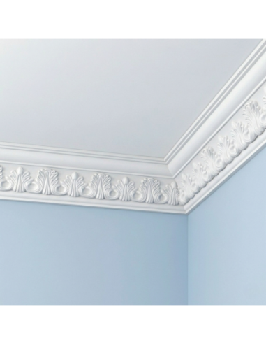 Corniche plafond C198 8,7 x 9,2 cm - Polyuréthane Cimaises &+