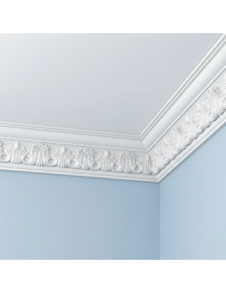 Corniche plafond C198 8,7 x 9,2 cm - Polyuréthane Cimaises &+