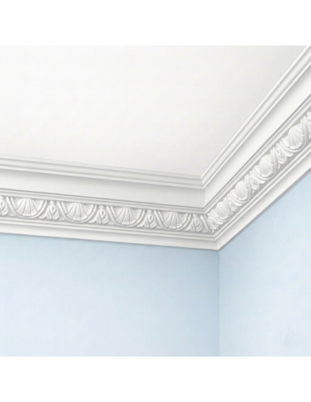 Corniche plafond C251 7 x 5,5 cm - Polyuréthane Cimaises &+