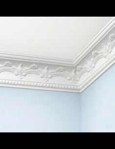 Corniche plafond C183 9,6 x 8,4 cm - Polyuréthane Cimaises &+