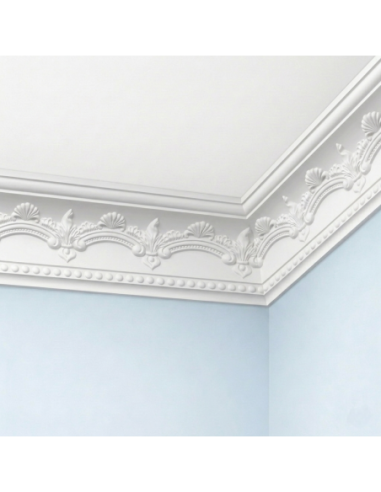Corniche plafond C183 9,6 x 8,4 cm - Polyuréthane Cimaises &+