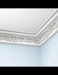 Corniche plafond C162 8,5 x 6 cm - Polyuréthane Cimaises &+