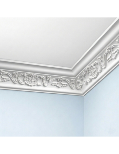 Corniche plafond C162 8,5 x 6 cm - Polyuréthane Cimaises &+