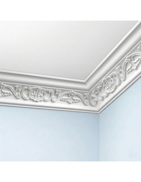 Corniche plafond C162 8,5 x 6 cm - Polyuréthane Cimaises &+