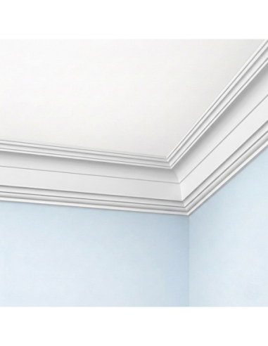 Corniche plafond C254 13 x 9,3 cm - Polyuréthane Cimaises &+