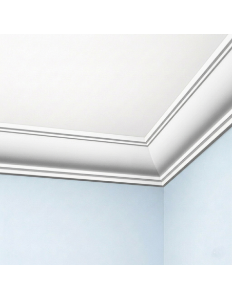 Corniche plafond C215 5,2 x 4,8 cm - Polyuréthane Cimaises &+