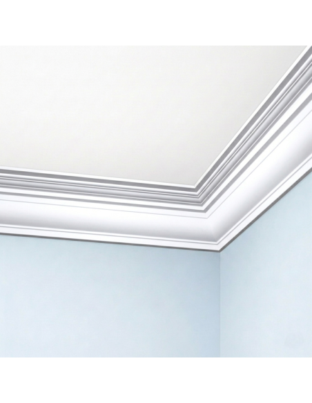 Corniche plafond C179 7,8 x 8,1 cm - Polyuréthane Cimaises &+