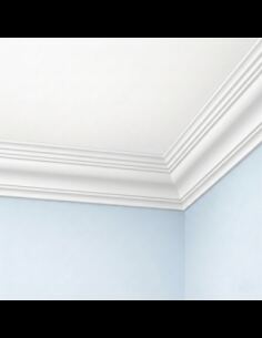 Corniche plafond C129 8,5 x 7,4 cm - Polyuréthane Cimaises &+