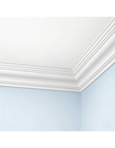 Corniche plafond C129 8,5 x 7,4 cm - Polyuréthane Cimaises &+