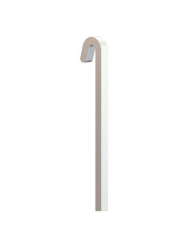 Tige carrée droite alu blanche 20 kg - 4 mm - Accessoire Cimaise Tableau