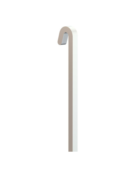 Tige carrée droite alu blanche 20 kg - 4 mm - Accessoire Cimaise Tableau