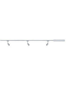 Kit complet Urail Pure II avec 3 spots chrome mat - Eclairage sur Rail plafond Paulmann