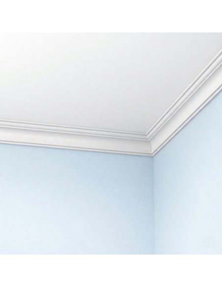 Corniche plafond C115 4,6 x 4,9 cm - Polyuréthane Cimaises &+