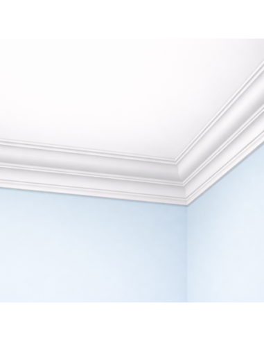 Corniche plafond C288 5,9 x 5,4 cm - Polyuréthane Cimaises &+