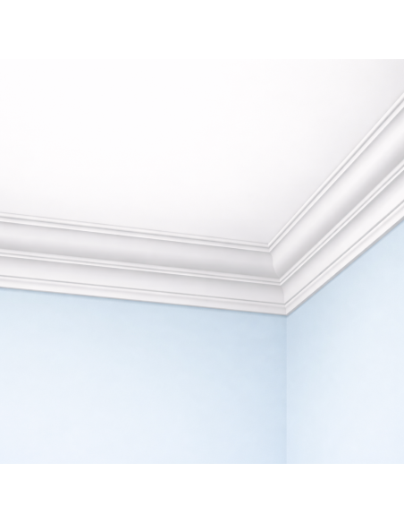Corniche plafond C288 5,9 x 5,4 cm - Polyuréthane Cimaises &+