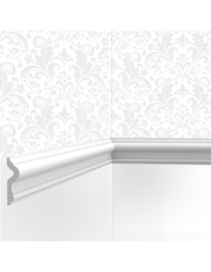 Cimaise / moulure murale M07 Cimaises et plus - 7,5x2,0x200cm (h x p x L) - moulure décorative polymère