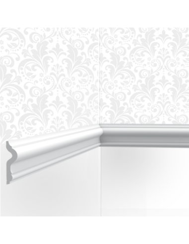 Cimaise / moulure murale M07 Cimaises et plus - 7,5x2,0x200cm (h x p x L) - moulure décorative polymère
