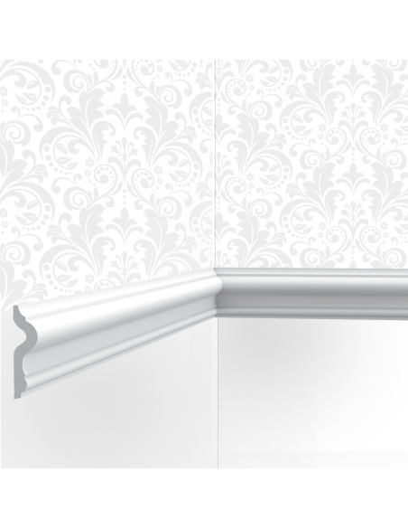 Cimaise / moulure murale M07 Cimaises et plus - 7,5x2,0x200cm (h x p x L) - moulure décorative polymère